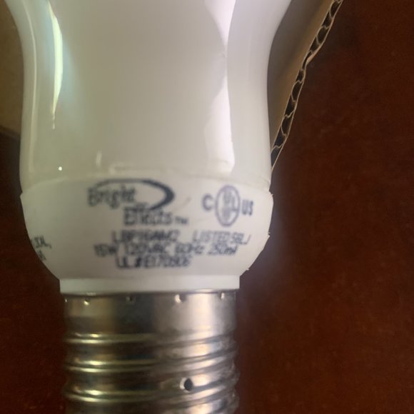 BULB - NWOB 15w BRIGHT EFFECTS Bright White Light Fixture CFL Light Bulb A-shape - Picture 3 of 4